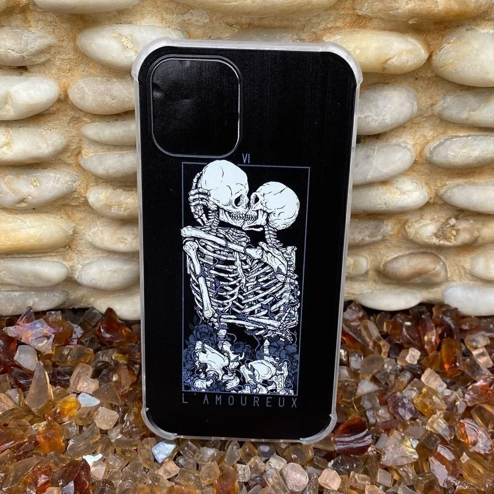 Kissing Skull Couple Case Compatible with iPhone 12 & 12 Pro. New. NWT.